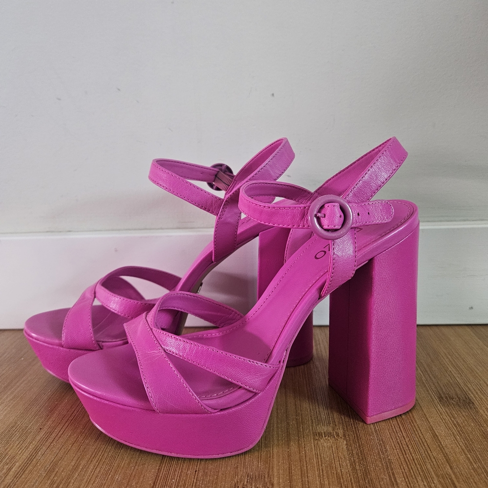 Arezzo Brazil Fuchsia Platform Sandals